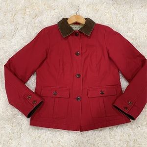LL BEAN ADIRONDACK BARN COAT RED - SIZE S PETITE